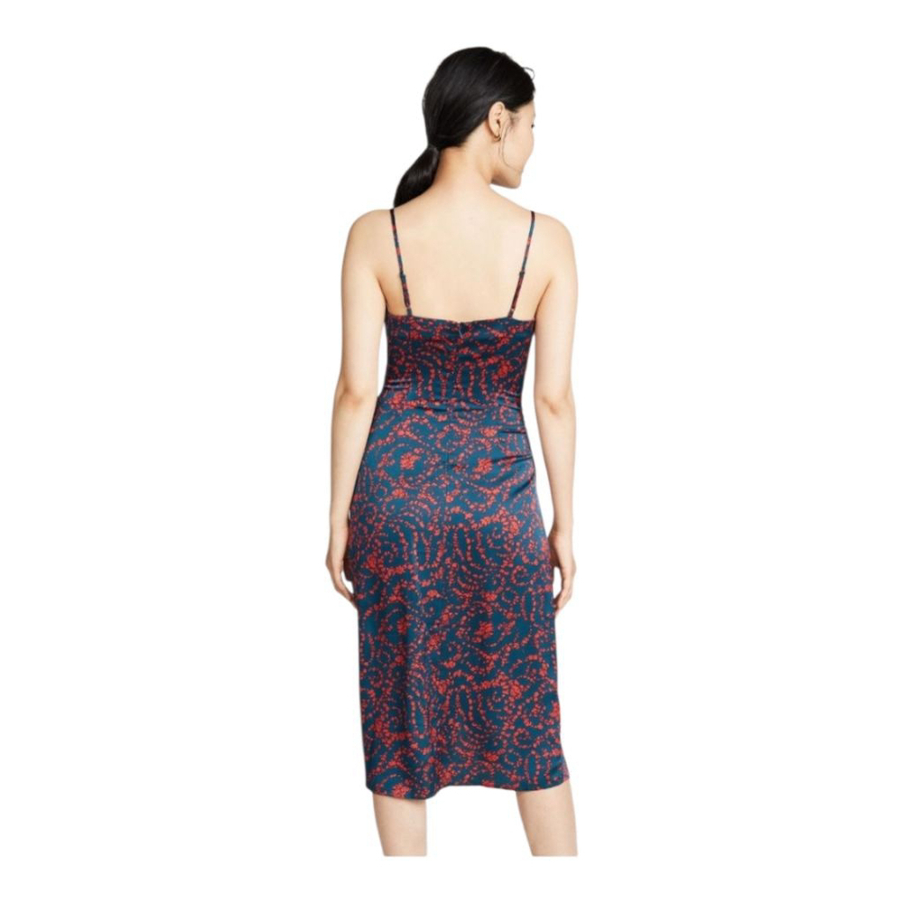 re:named Blue Aden Navy & Red Floral Slip Dress with Adjustable Straps - Picture 5 of 15
